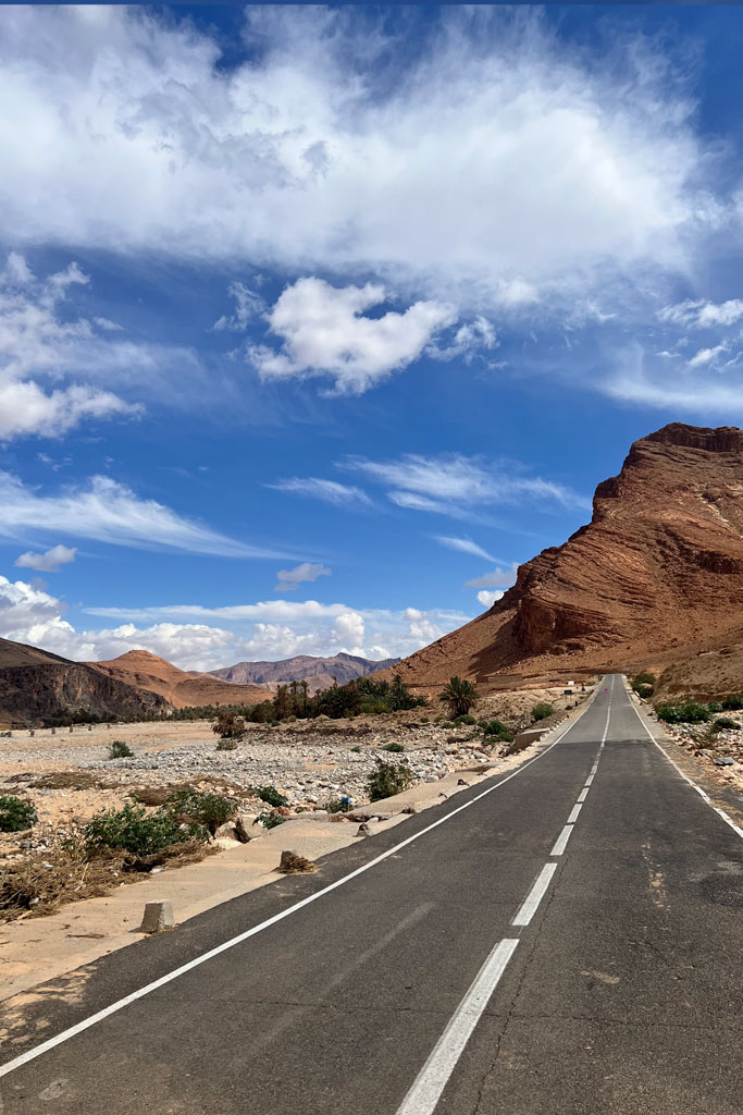 Route en direction de Tata Maroc